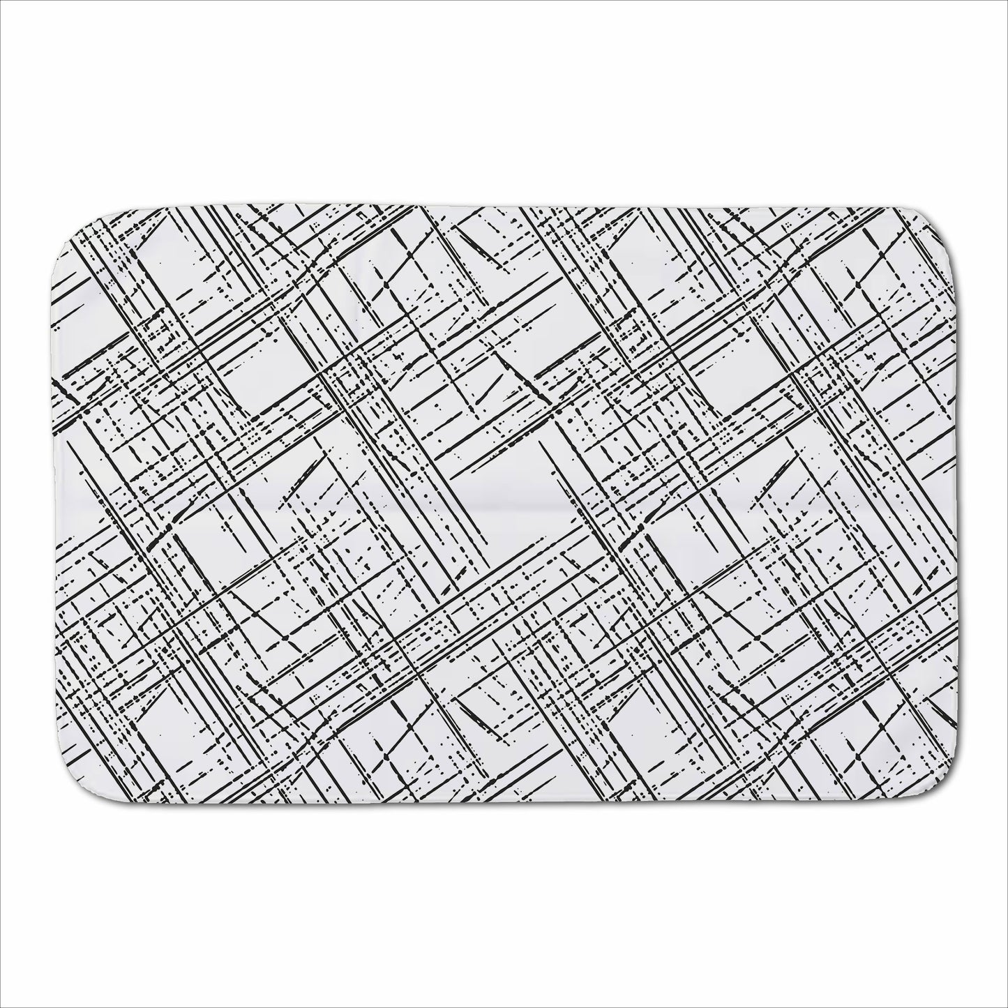Monochrome Distressted Pattern Sherpa Blanket