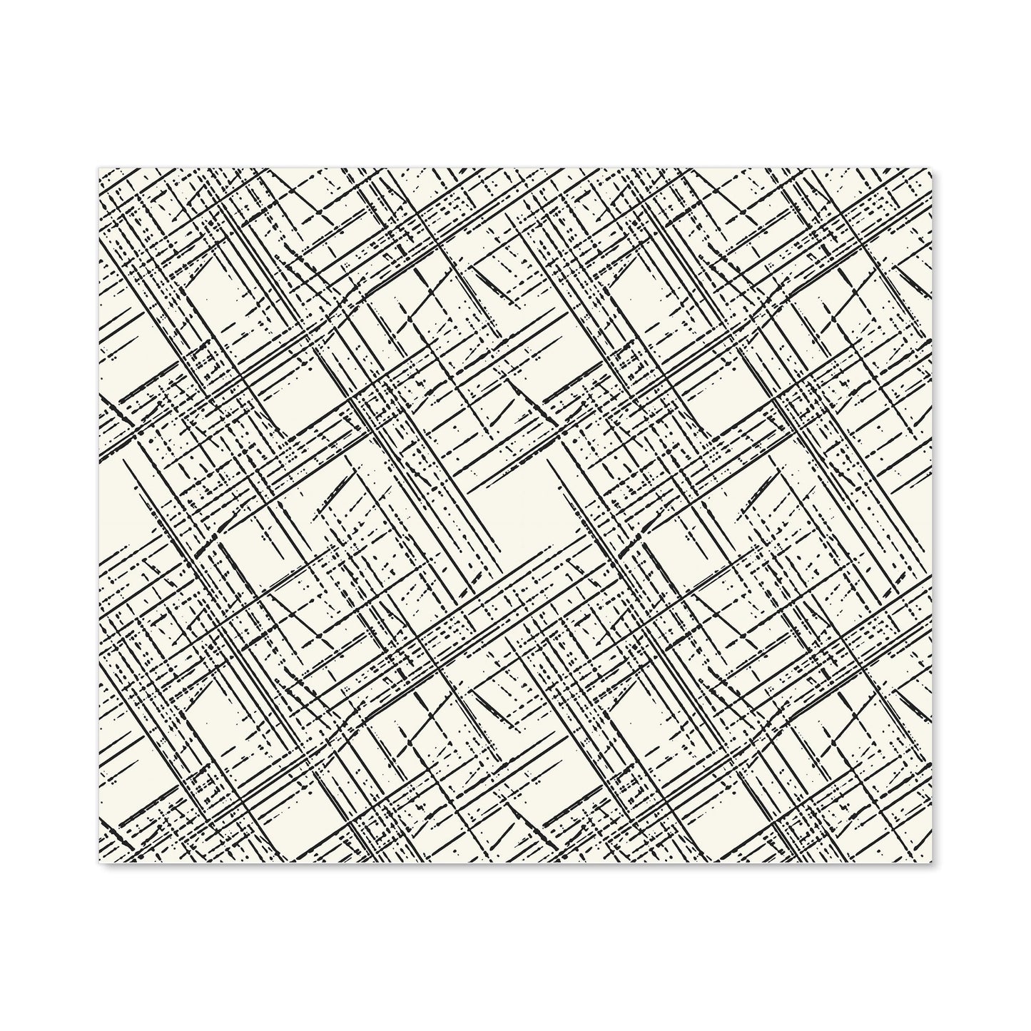 Monochrome Distressted Pattern Kitchen Splashback