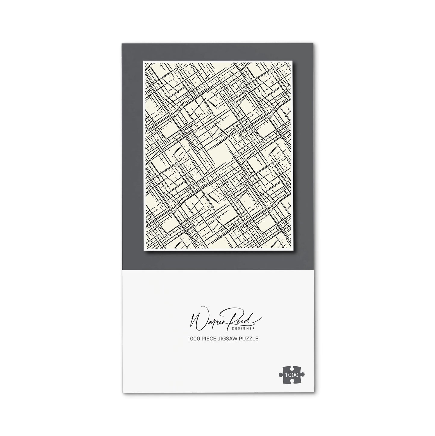 Monochrome Distressted Pattern Jigsaw Puzzle