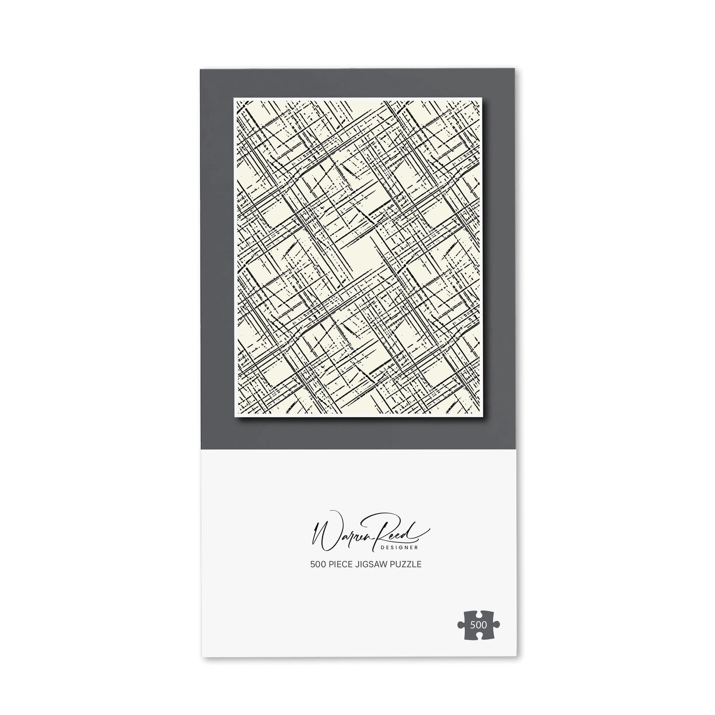 Monochrome Distressted Pattern Jigsaw Puzzle