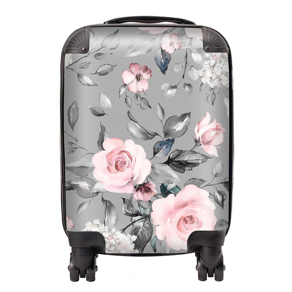 Dusty Pink Roses Suitcase