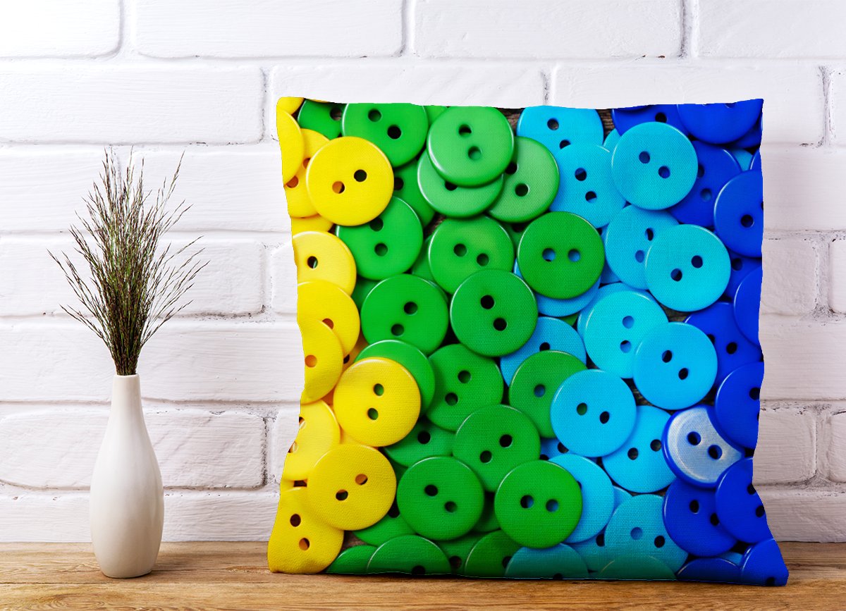 Colourful Buttons Cushions