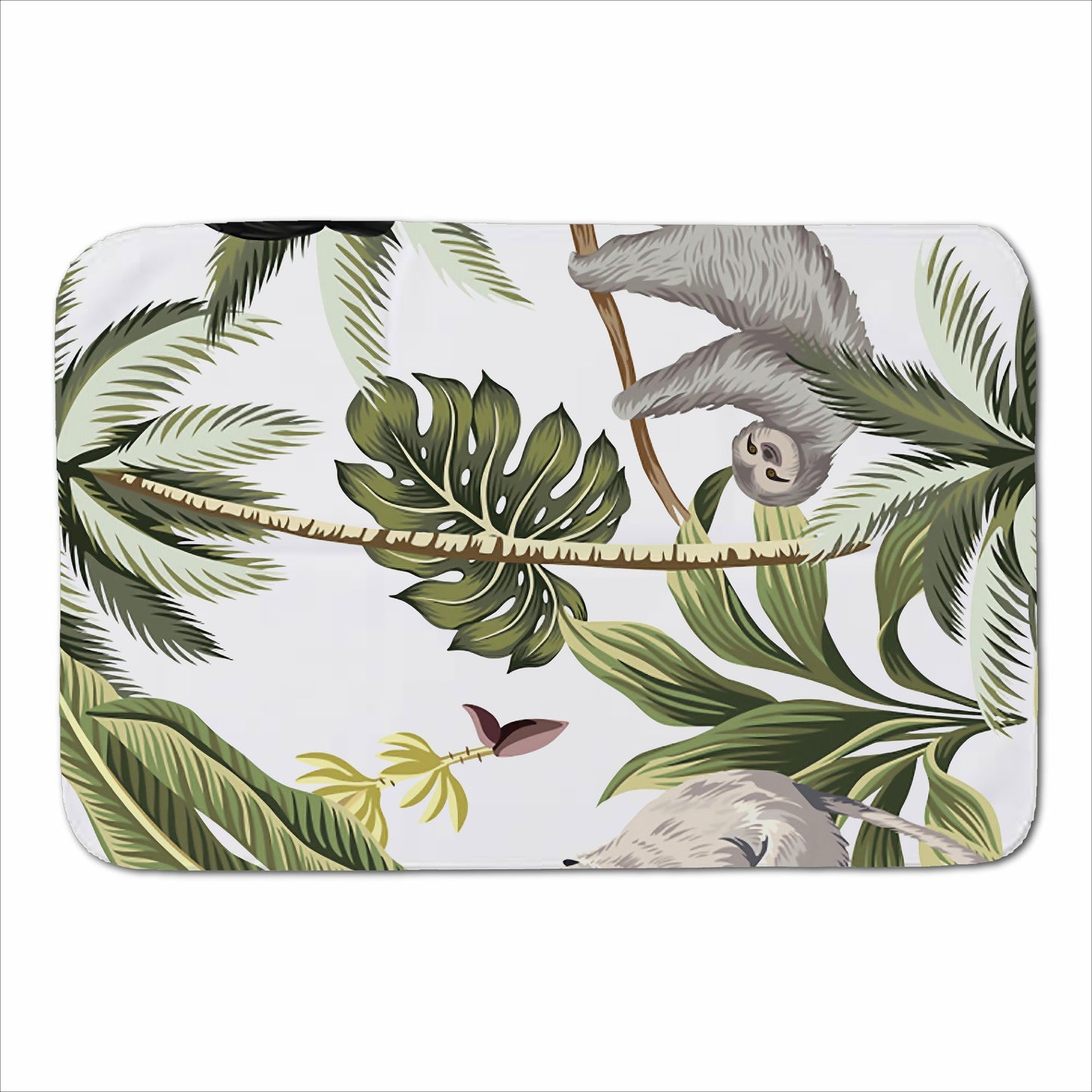 Tropical Sloths Sherpa Blanket