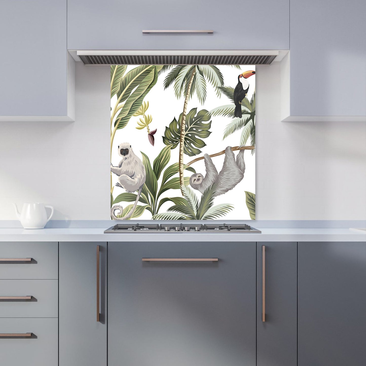 Tropical Sloths Kitchen Splashback