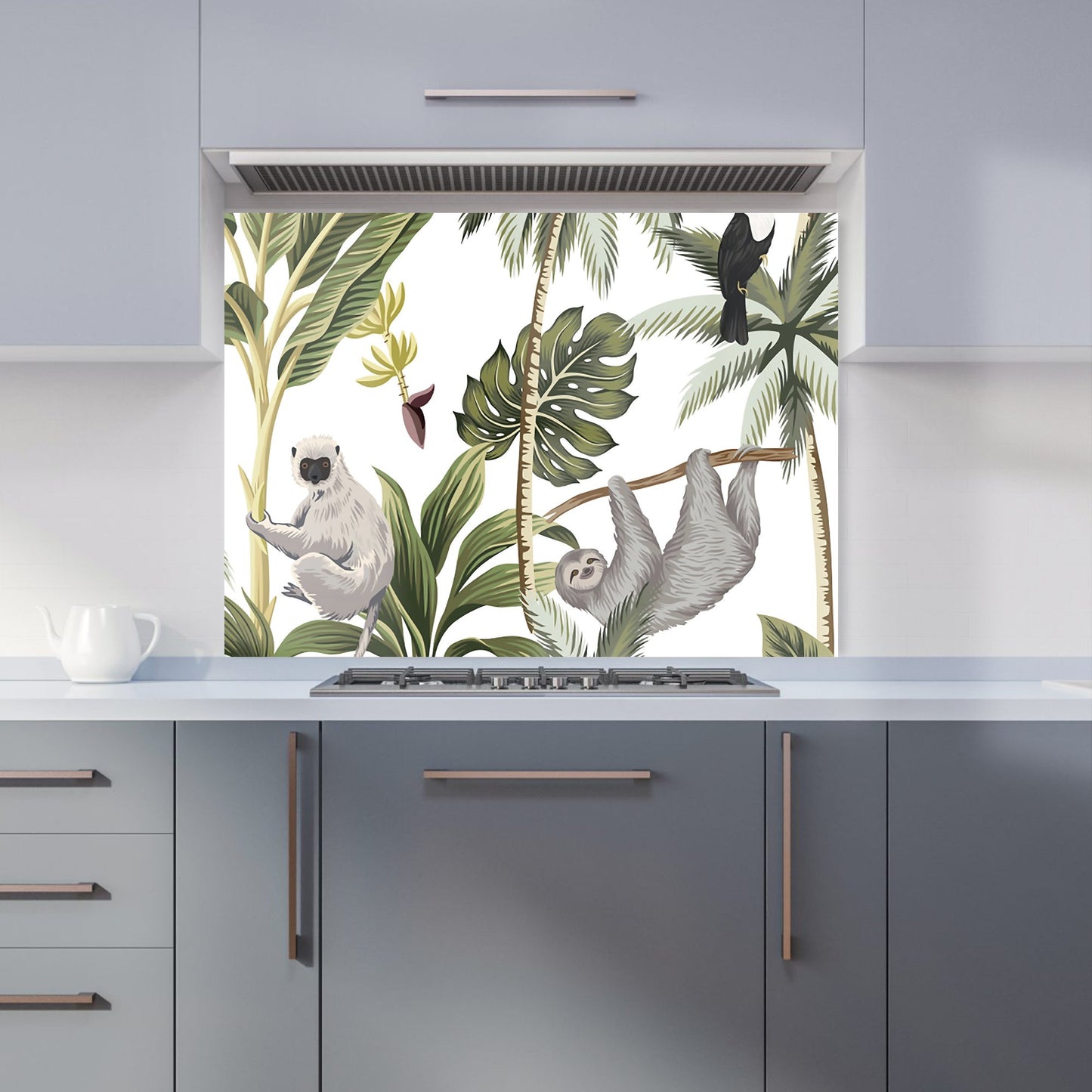 Tropical Sloths Kitchen Splashback
