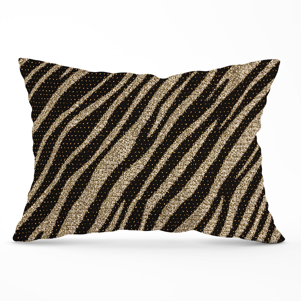 Golden Zebra Print Cushions