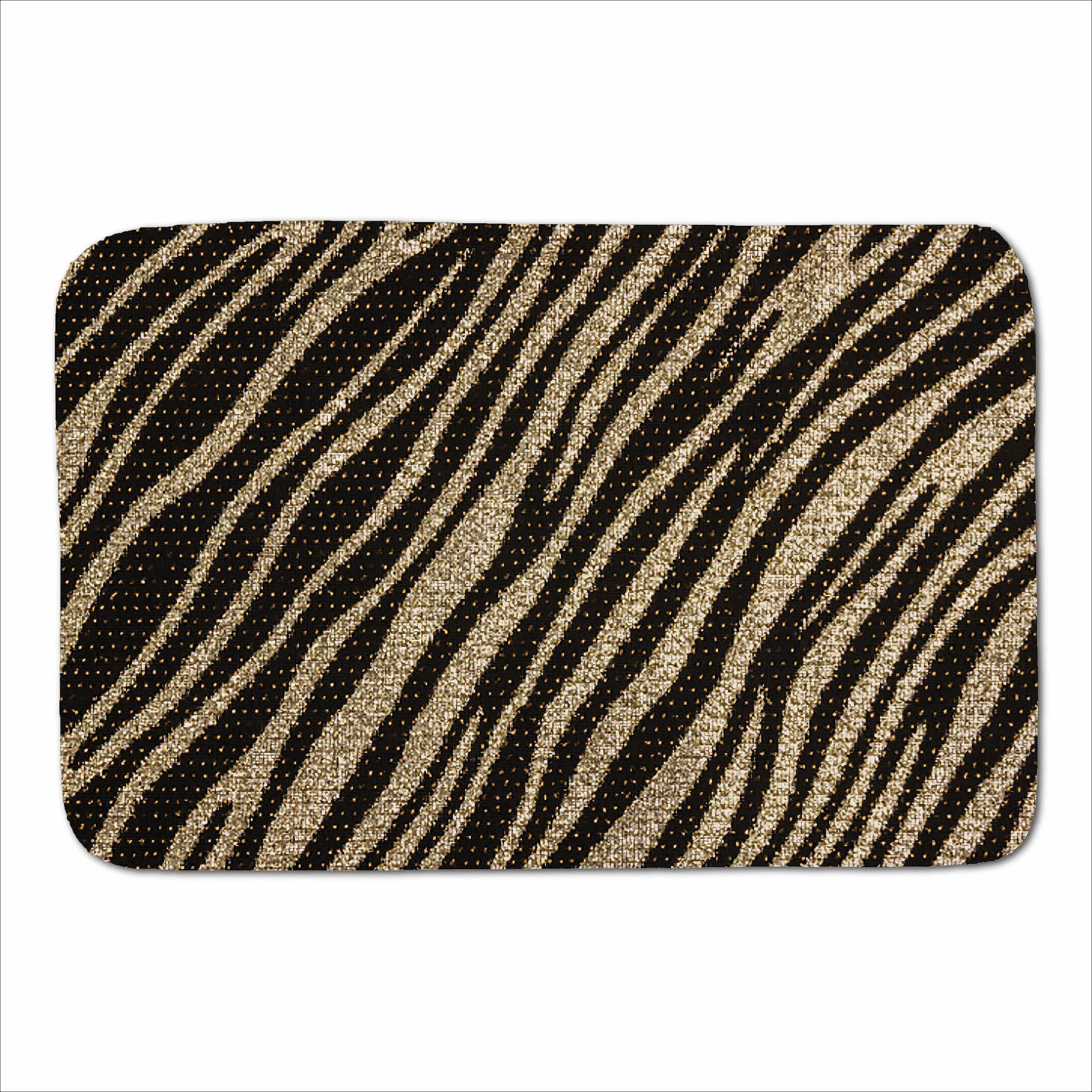 Golden Zebra Print Sherpa Blanket