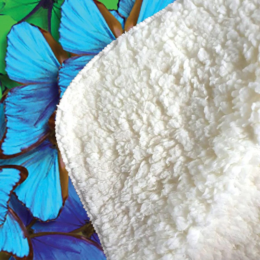 Multicoloured Butterflies Sherpa Blanket