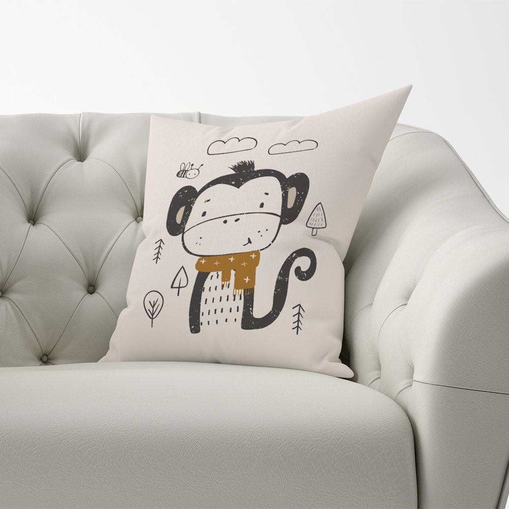 Single Monkey Forest Cushions