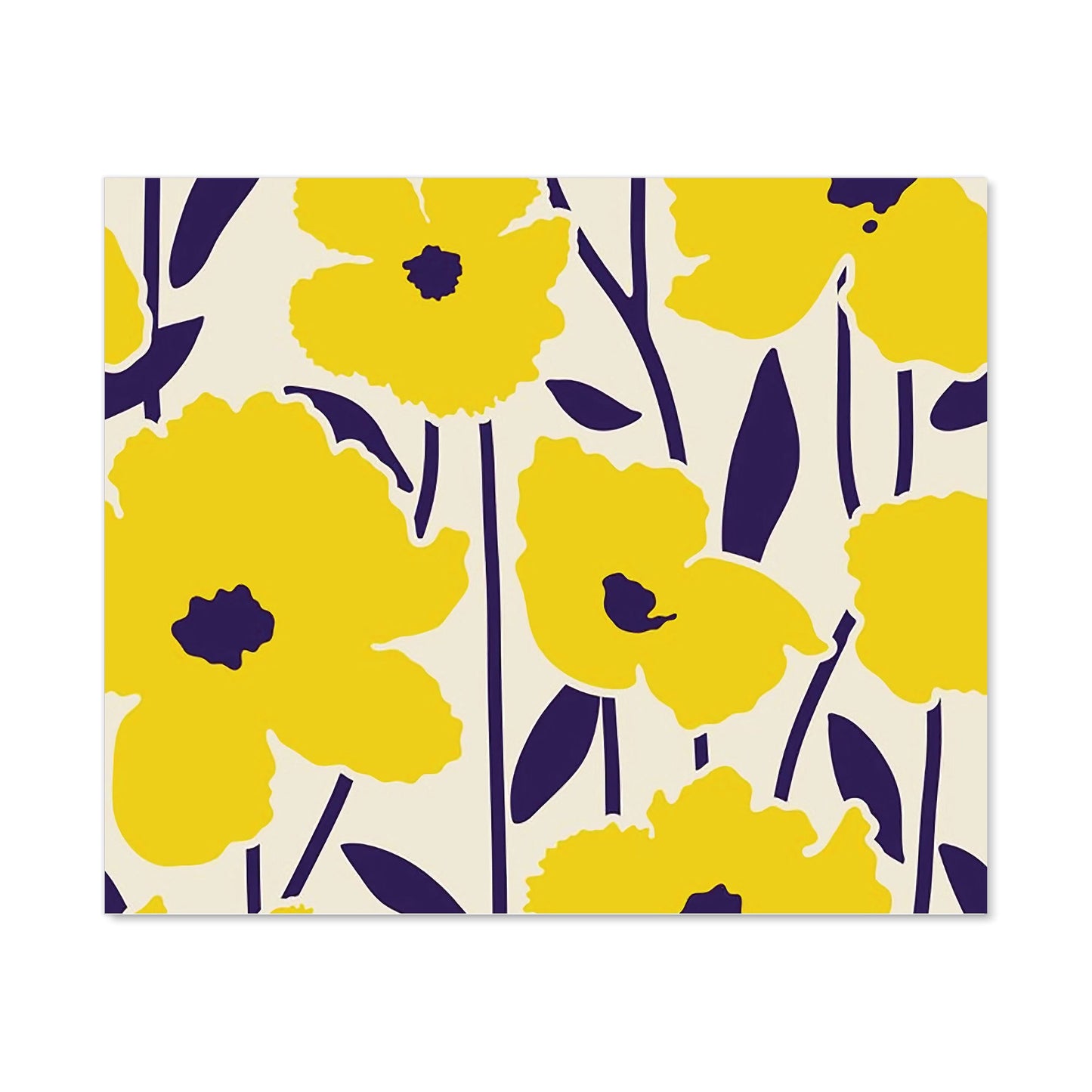 Vintage Tropical Flowers Kitchen Splashback