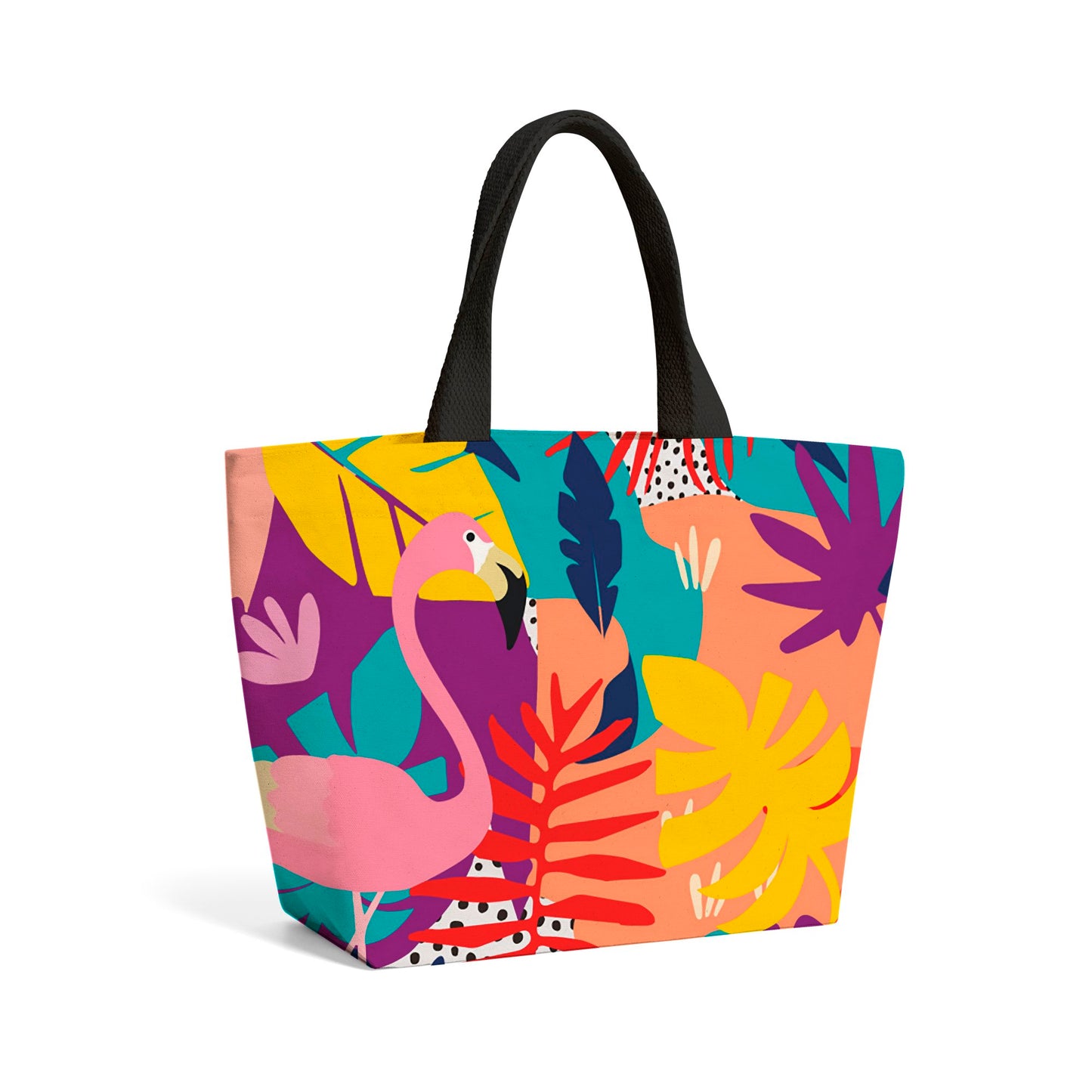 Tropical Flamingoes Beach Shopper Tote Bag