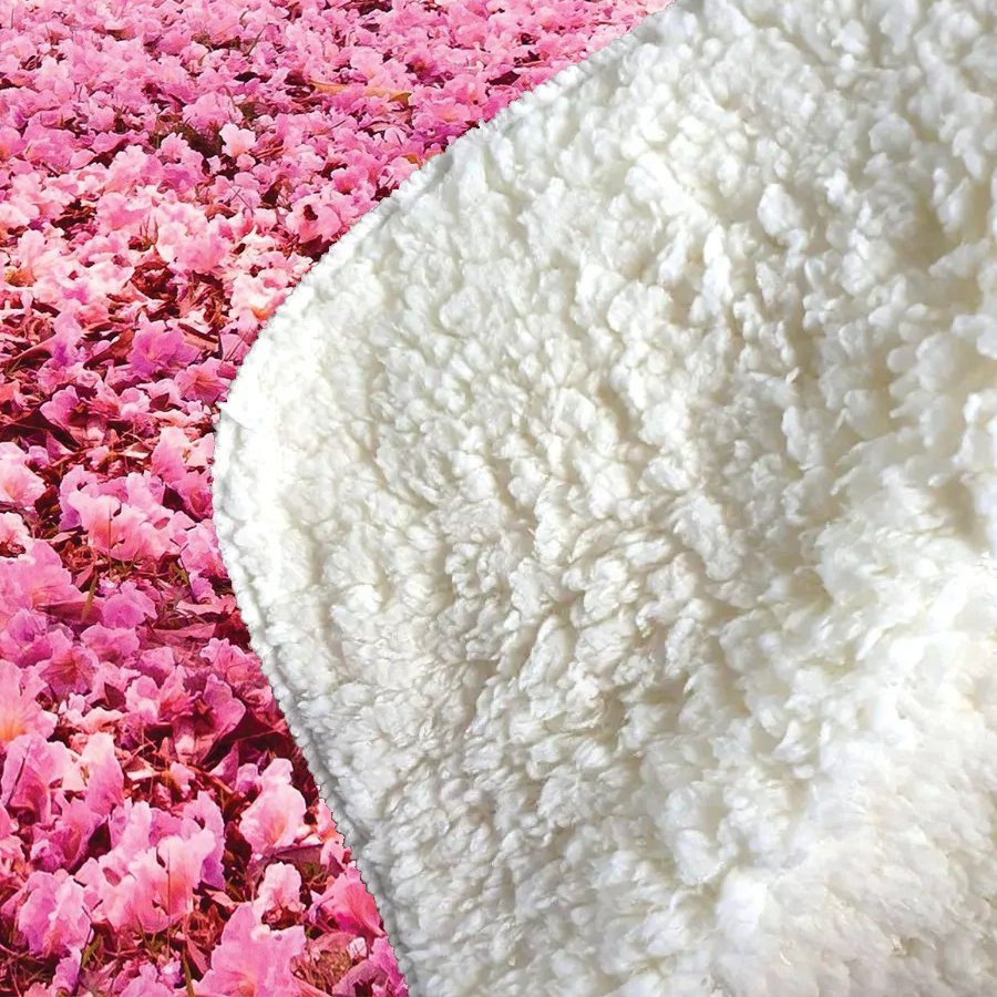 Pink Flower Tree Tunnel Sherpa Blanket