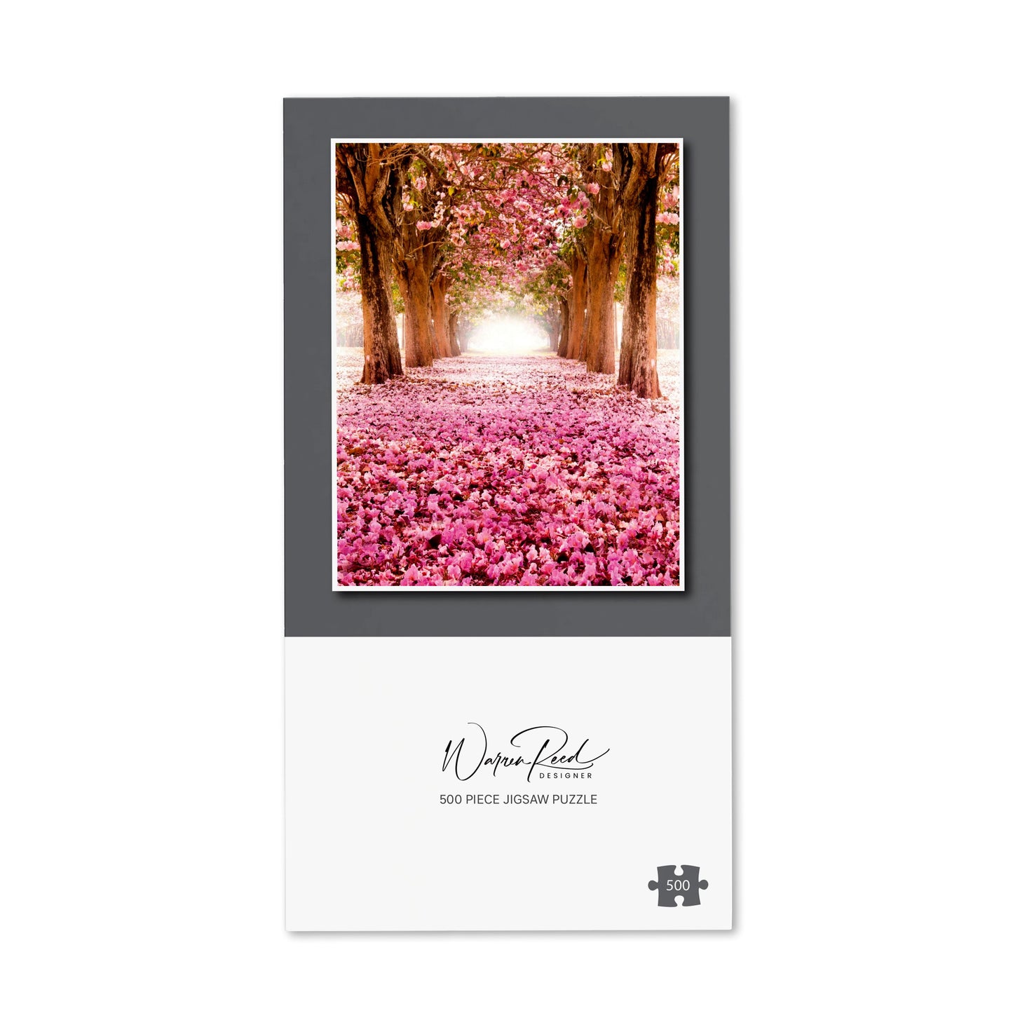 Pink Flower Tree Tunnel Jigsaw Puzzle