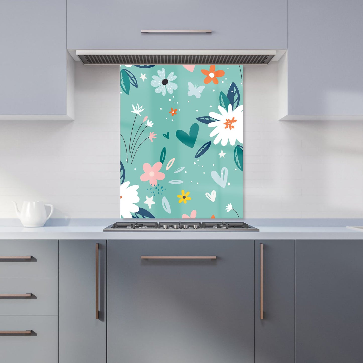 Garden Summer Flowers Kitchen Splashback