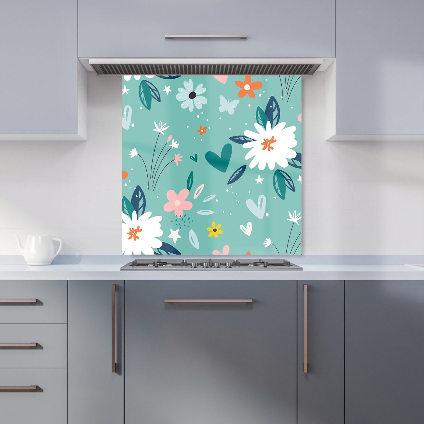 Garden Summer Flowers Kitchen Splashback