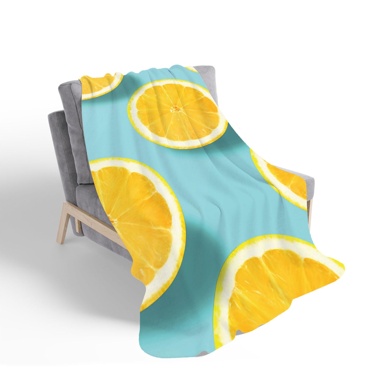 Fresh Lemons Sherpa Blanket