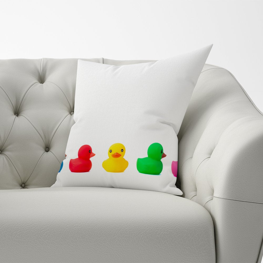 Coloured Rubber Ducks Cushions