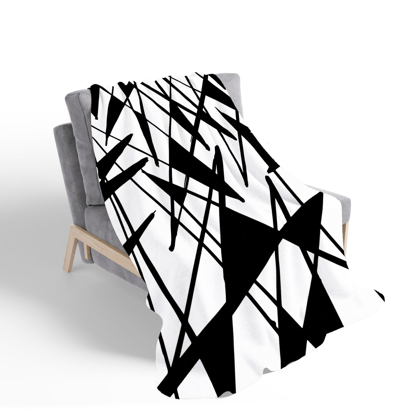 Brush Abstract Pattern Sherpa Blanket