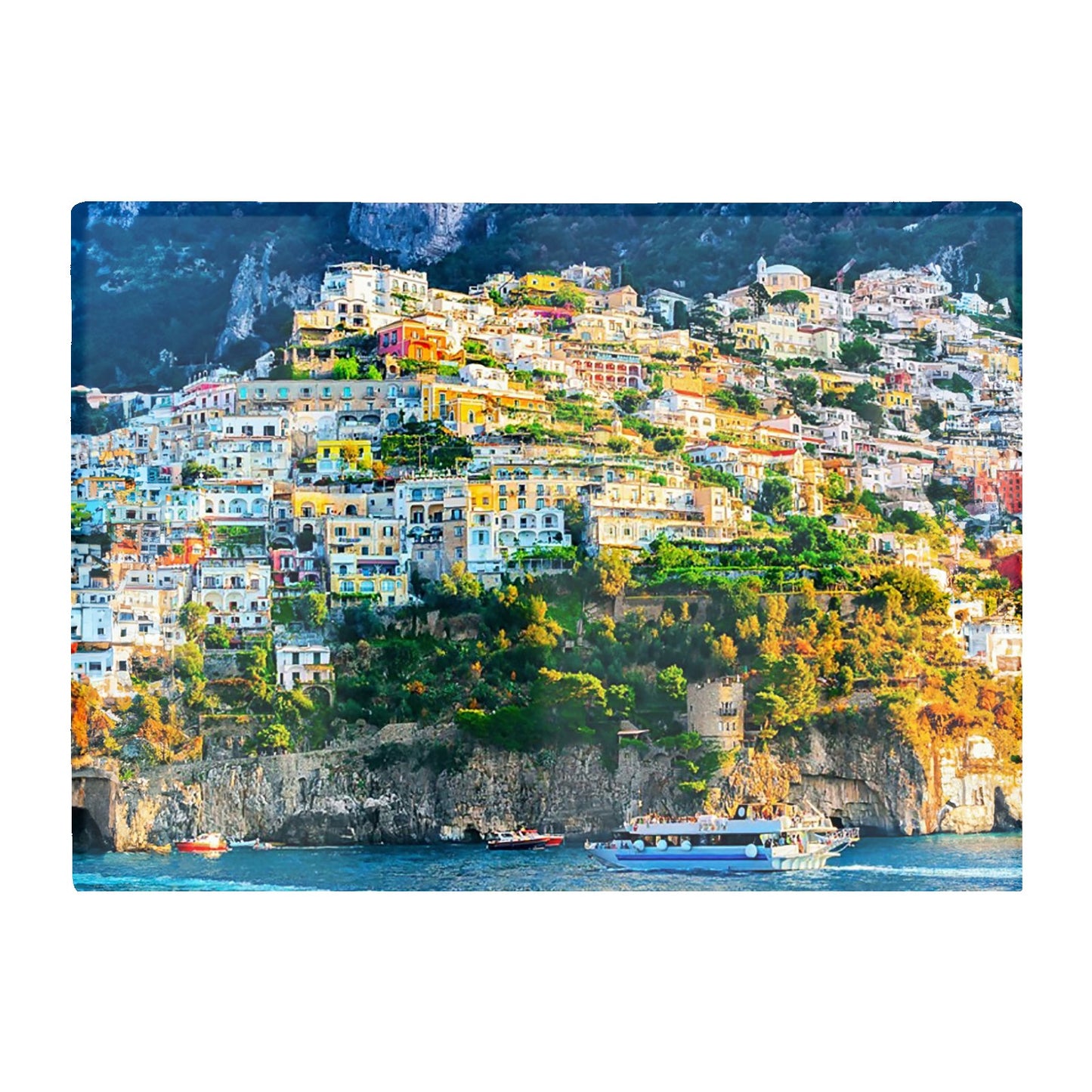 Positano Amalfi Coast Glass Chopping Board