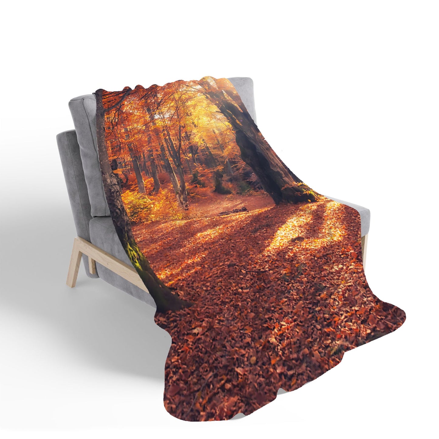 Autumn Forest Sherpa Blanket