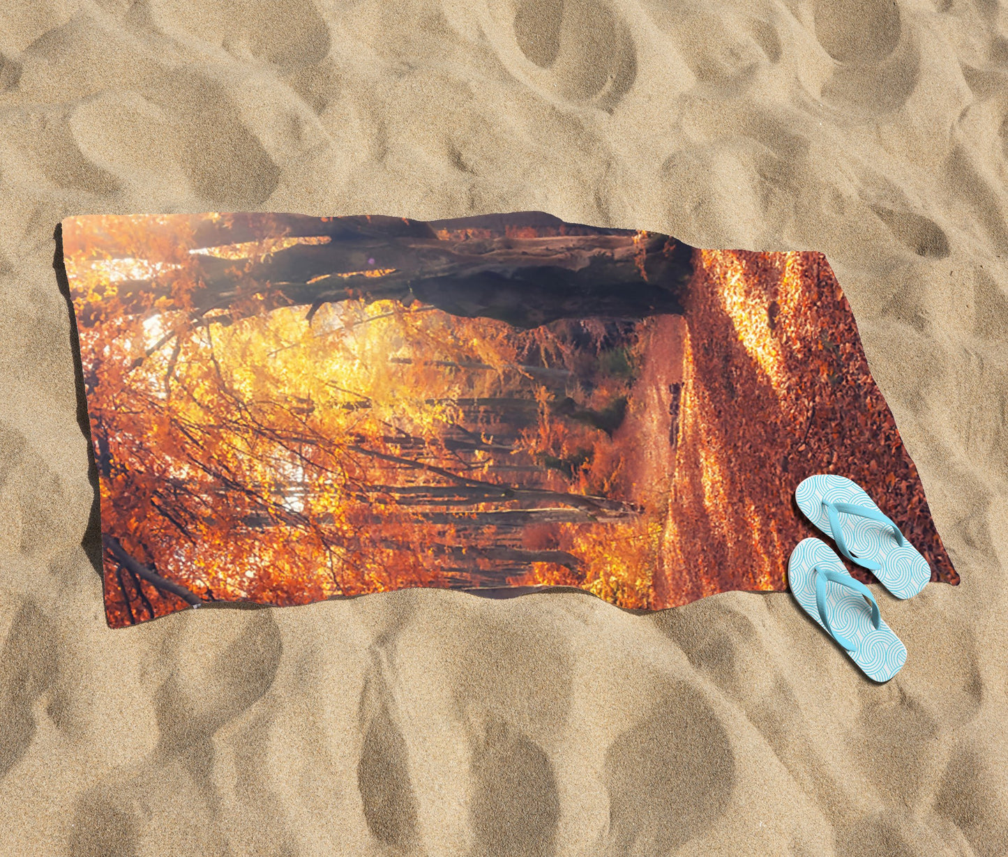 Autumn Forest Beach Towel