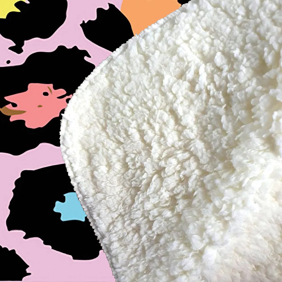 Pink Leopard Print Sherpa Blanket