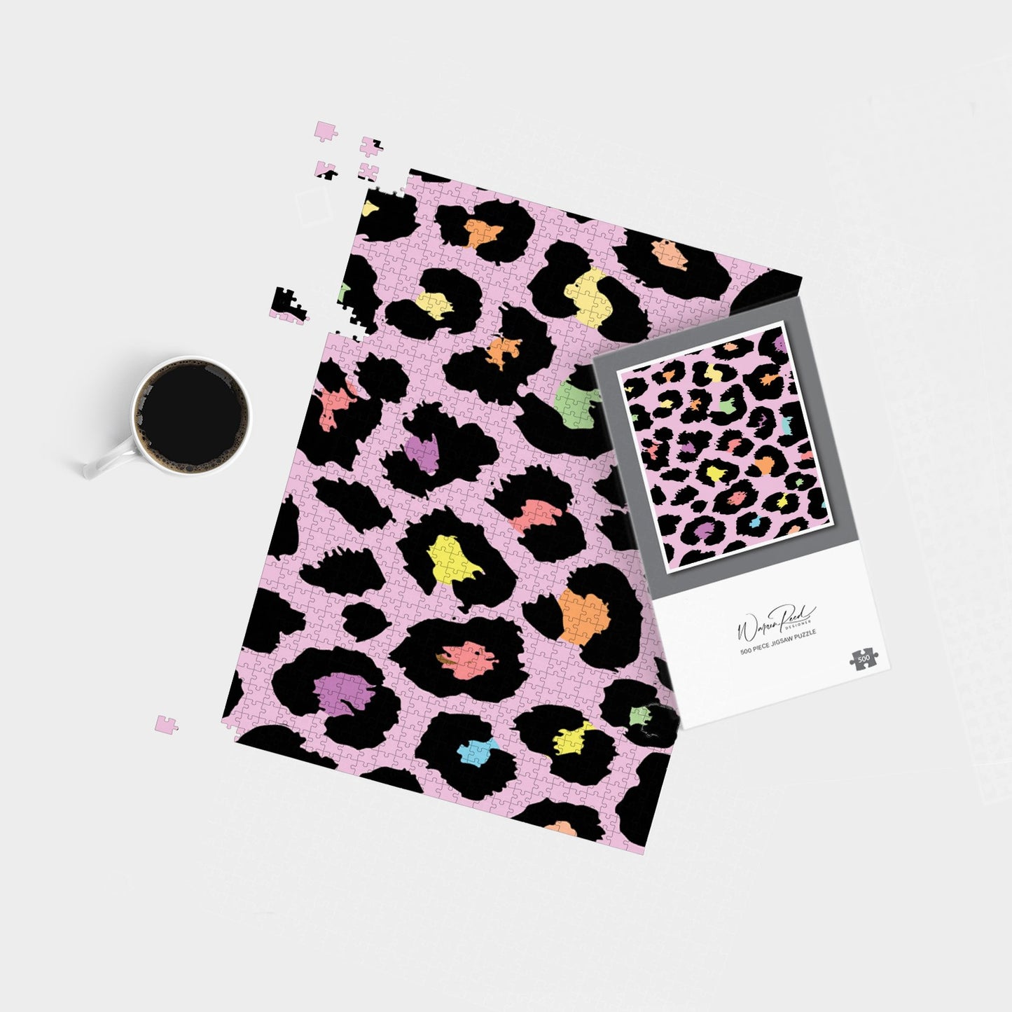 Pink Leopard Print Jigsaw Puzzle