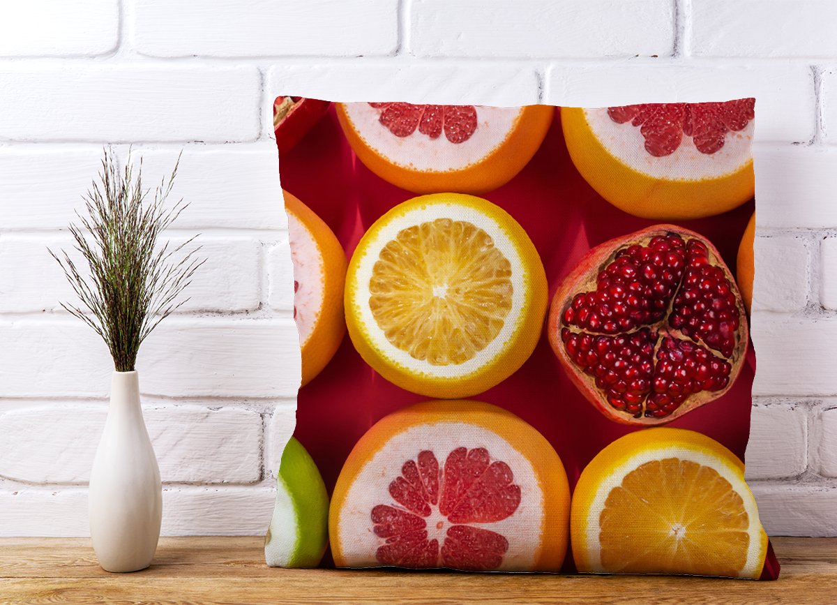 Citrus And Pomegranate Cushions