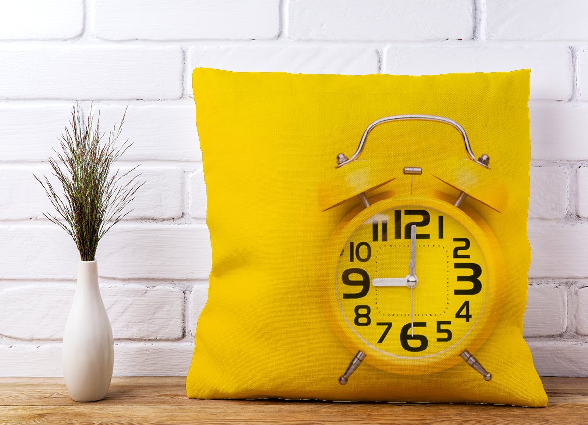 Yellow Alarm Clock Cushions