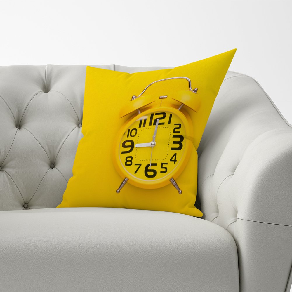 Yellow Alarm Clock Cushions
