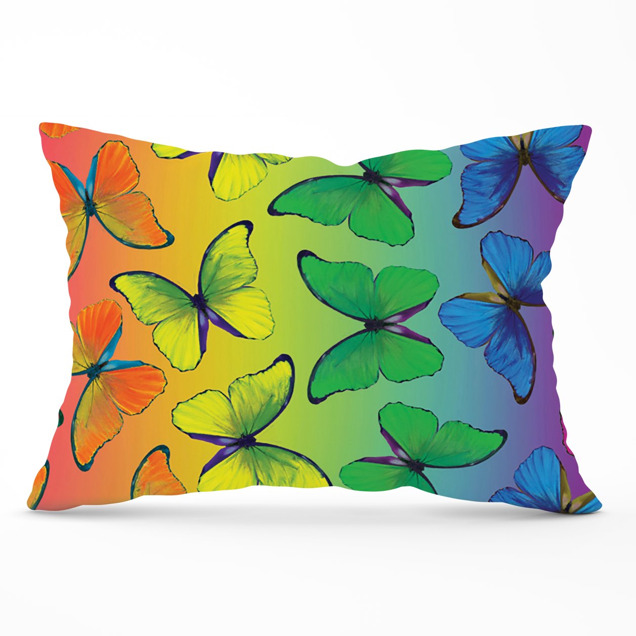 Multicoloured Butterfly Pattern Cushions