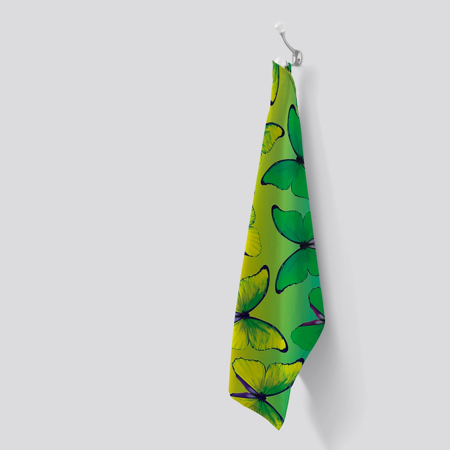 Multicoloured Butterfly Pattern Tea Towel