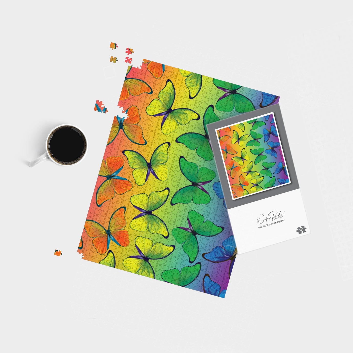 Multicoloured Butterfly Pattern Jigsaw Puzzle