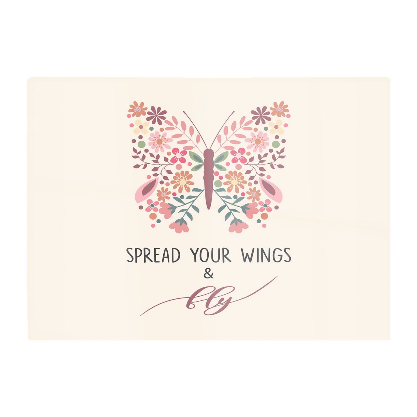 Spread Your Wings Glass Chopping Board