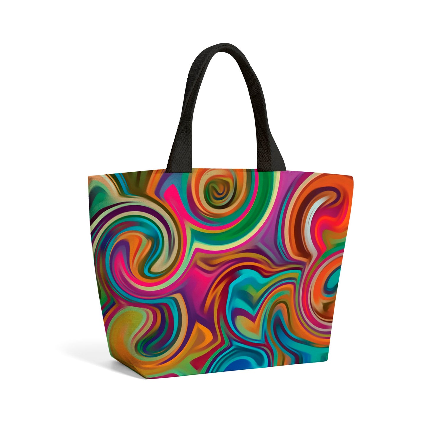 Colourful Wave Pattern Beach Shopper Tote Bag