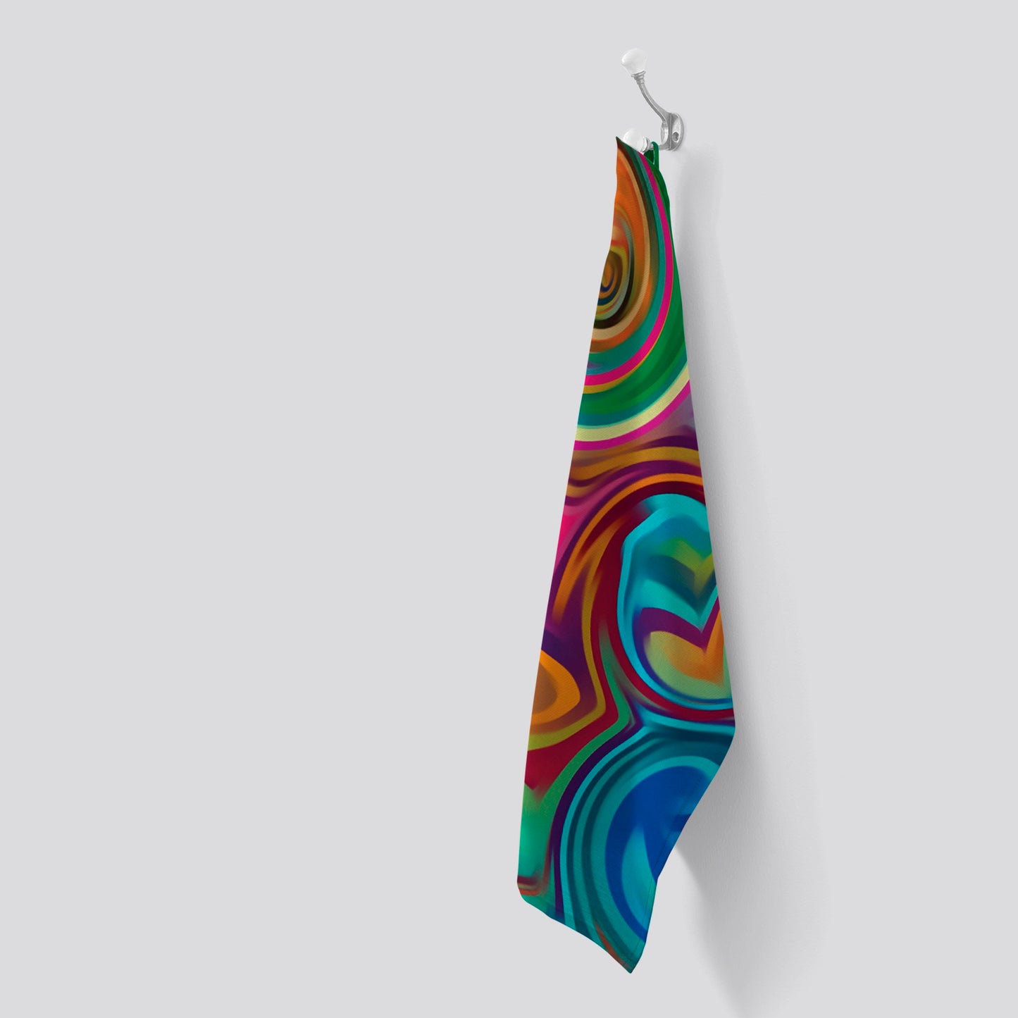 Colourful Wave Pattern Tea Towel
