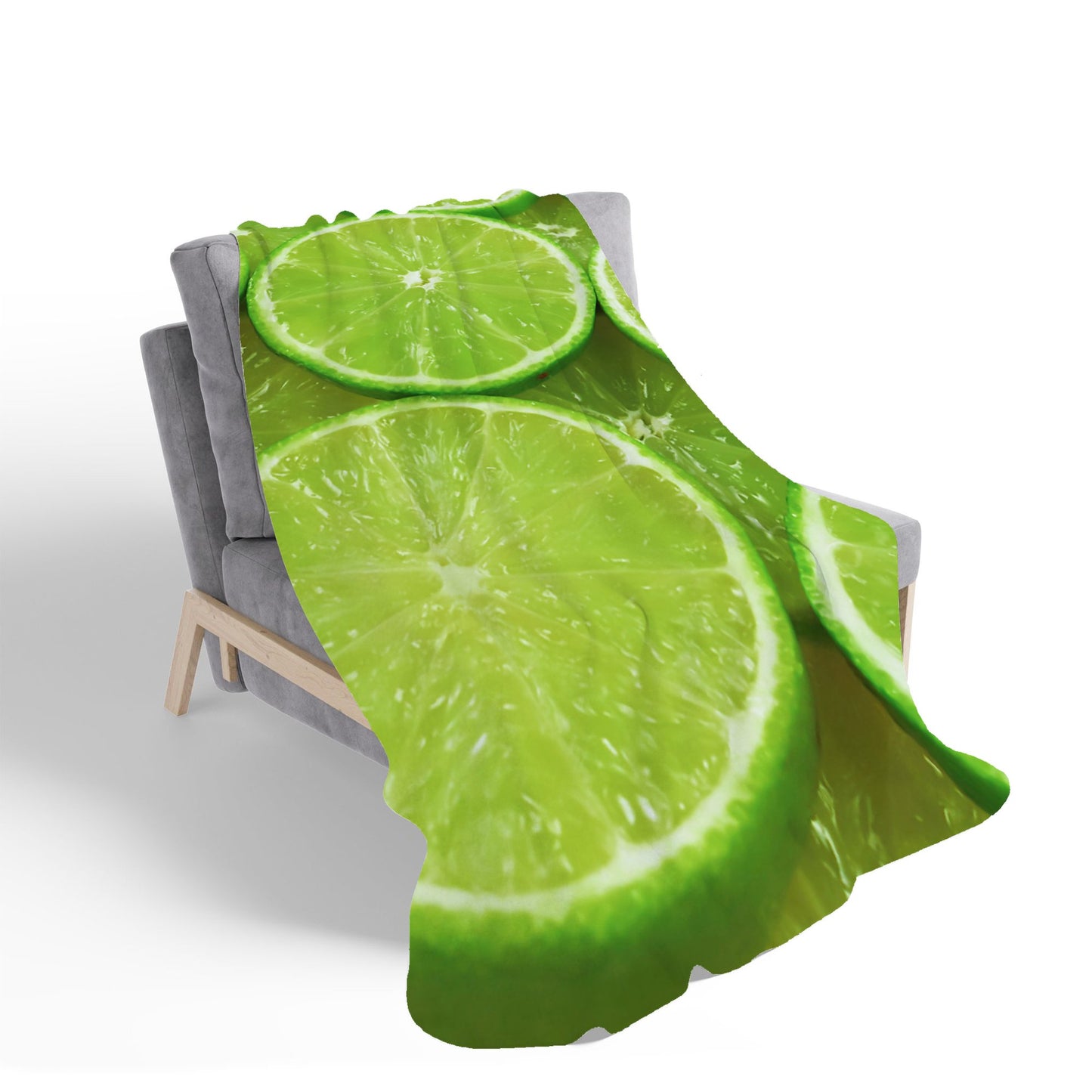 Fresh Limes Sherpa Blanket