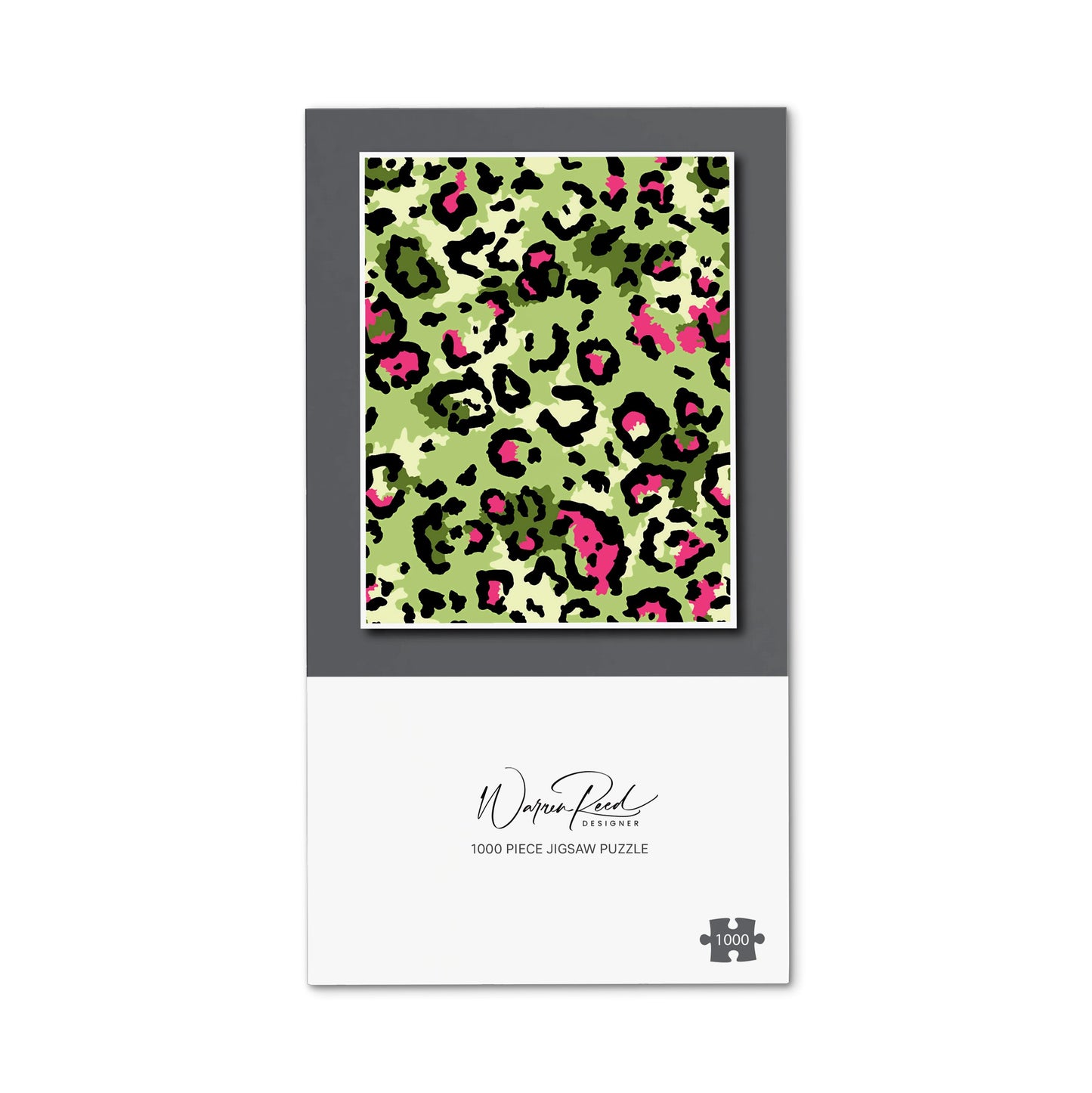 Green And Pink Leopard Print Jigsaw Puzzle
