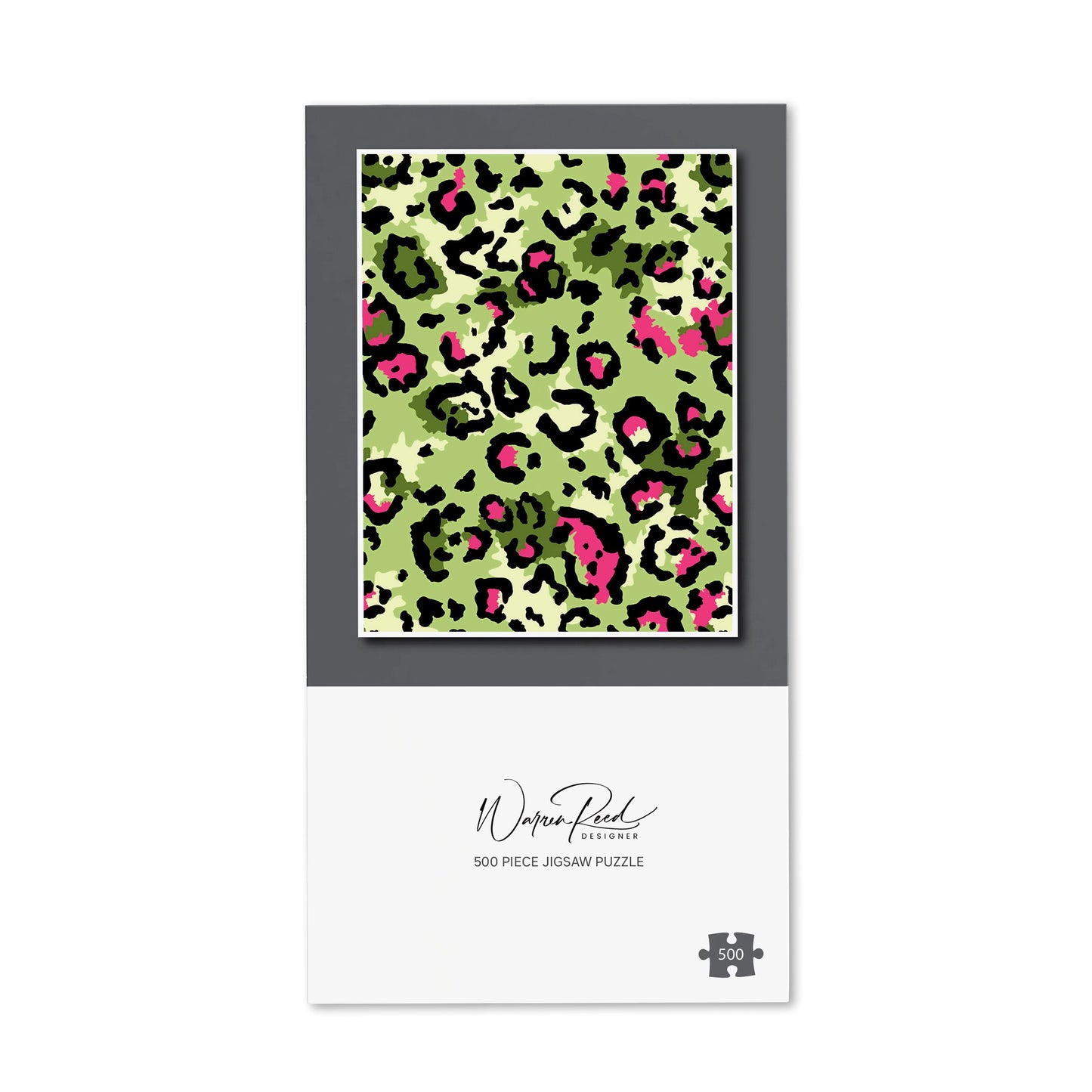Green And Pink Leopard Print Jigsaw Puzzle