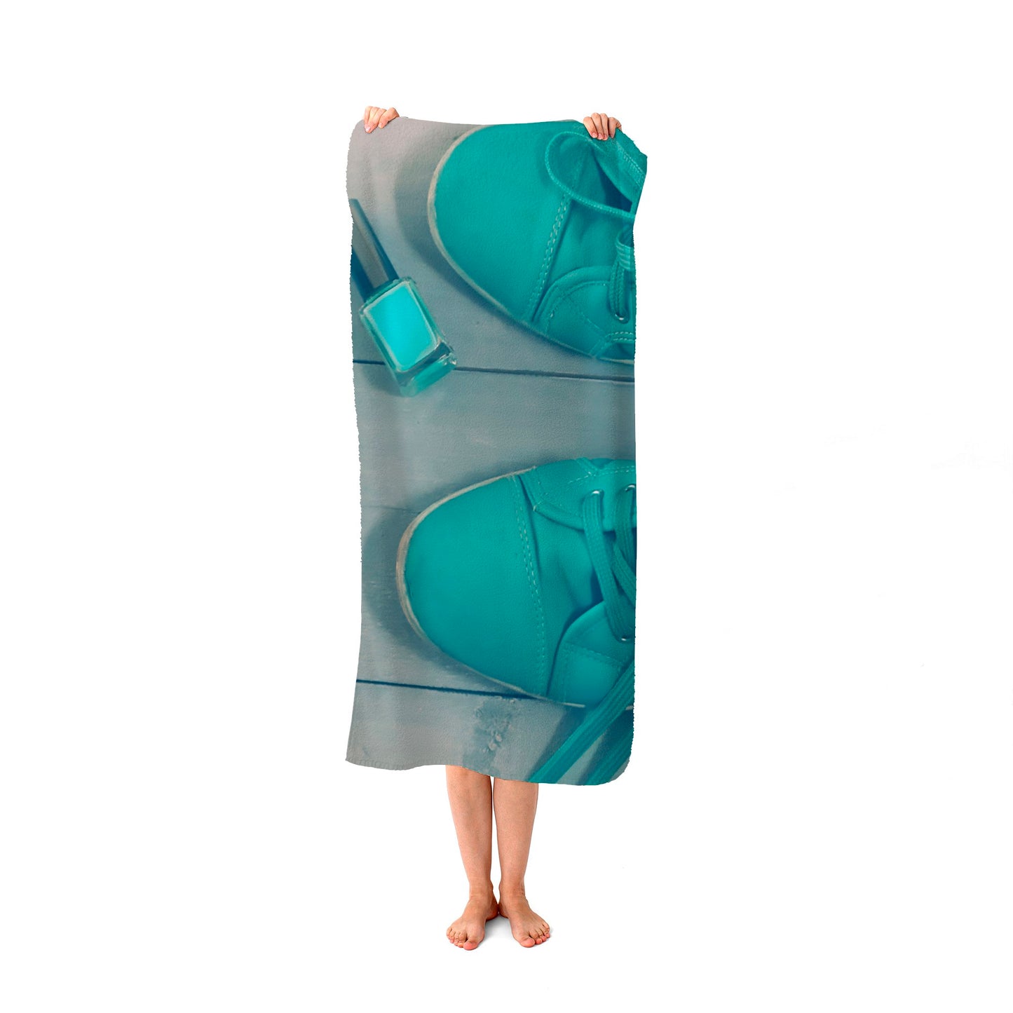 Lipstick Shoes Beach Towel