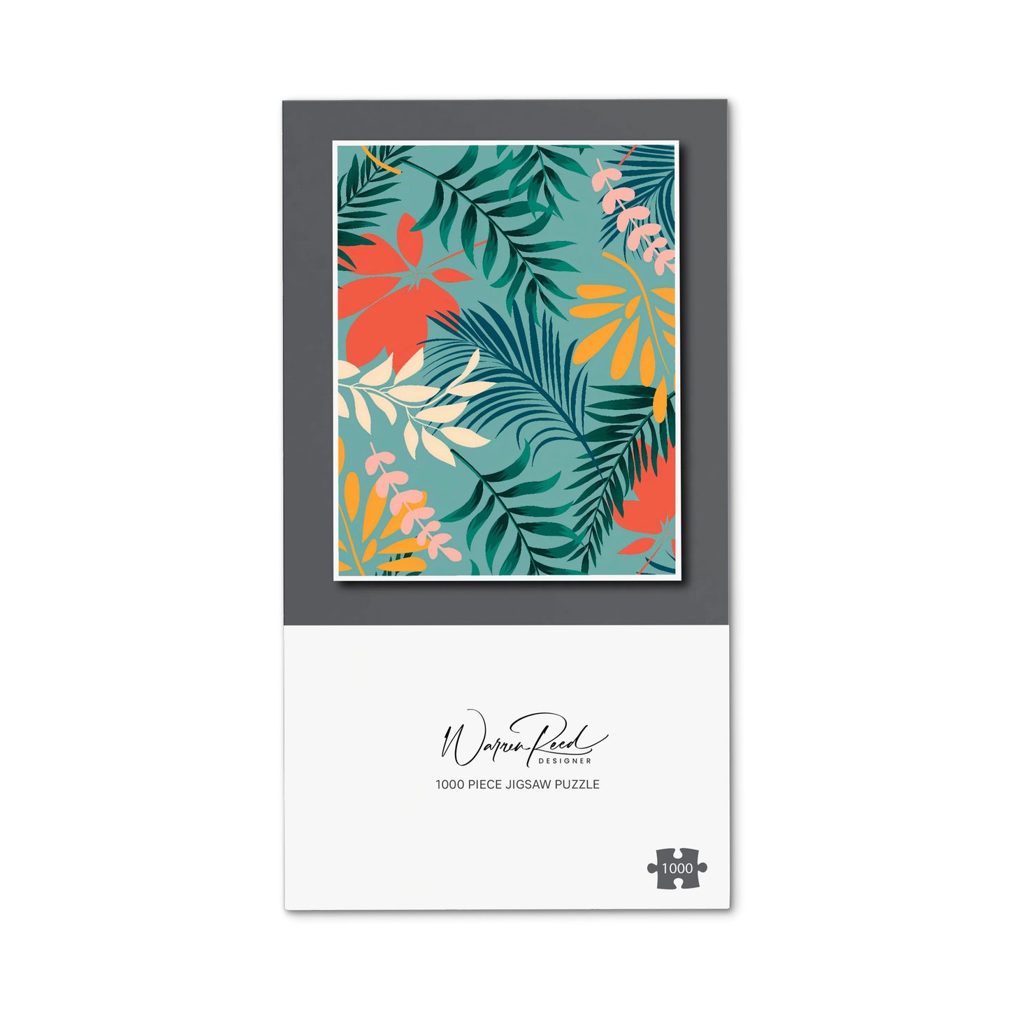 Abstract Bright Colorful Tropical Leaves Jigsaw Puzzle