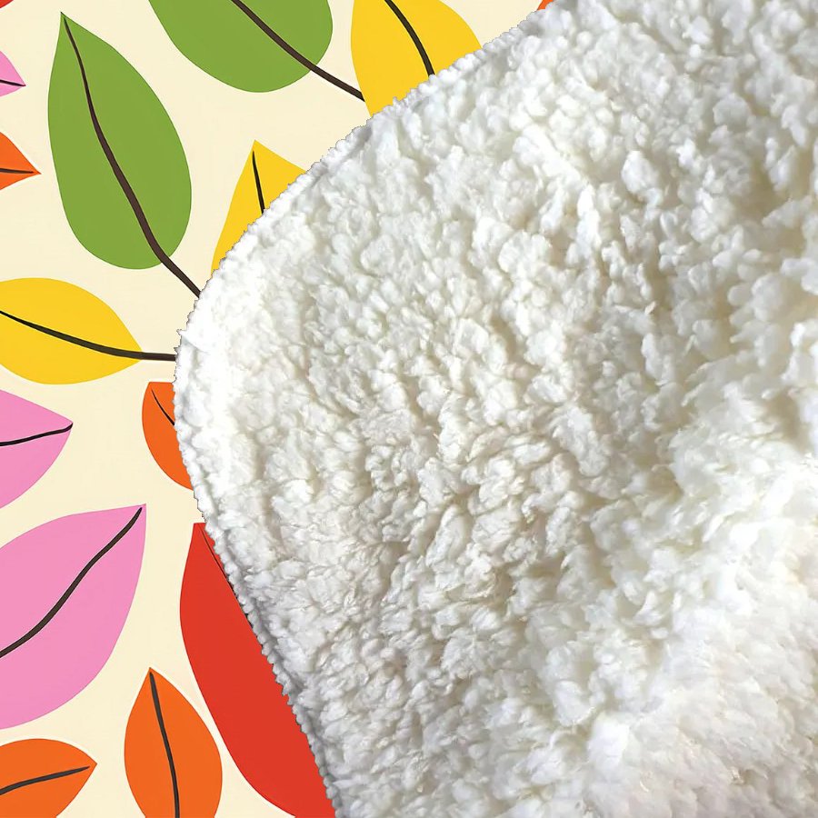 Autumn Leaves Sherpa Blanket