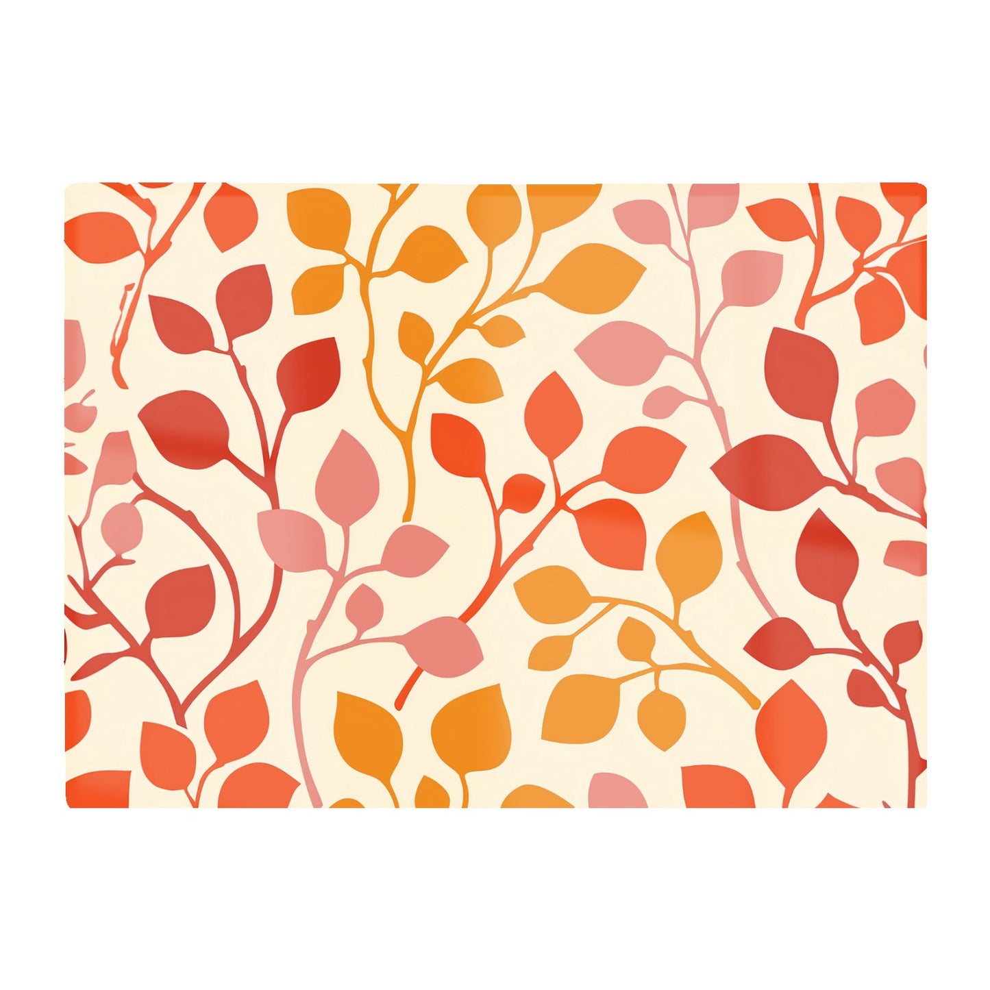 Colorful Autumn Leaves Glass Chopping Board