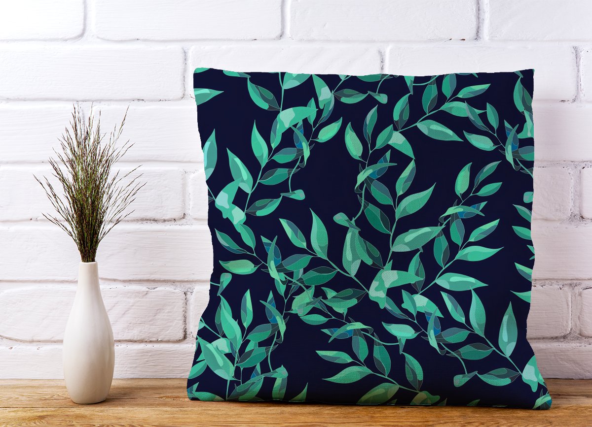 Delicate Green Foliage Cushions
