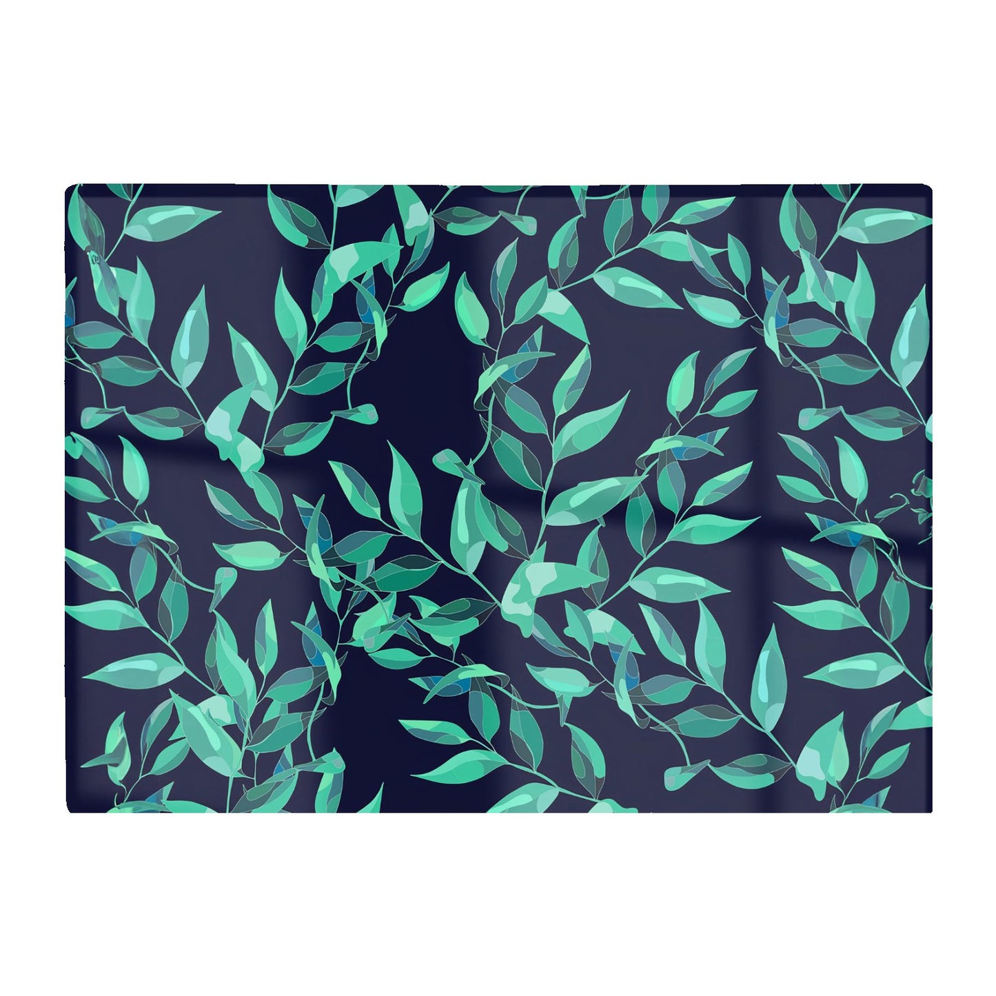 Delicate Green Foliage Glass Chopping Board