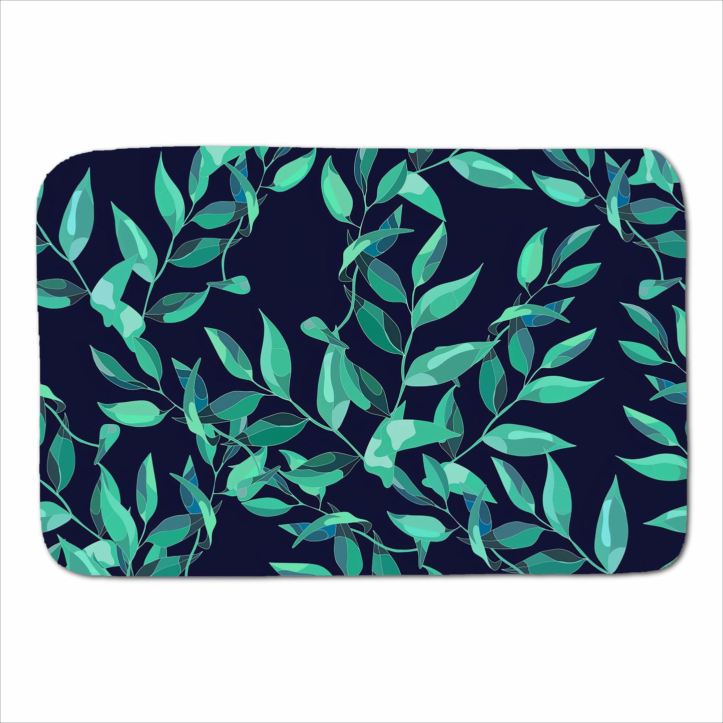 Delicate Green Foliage Sherpa Blanket