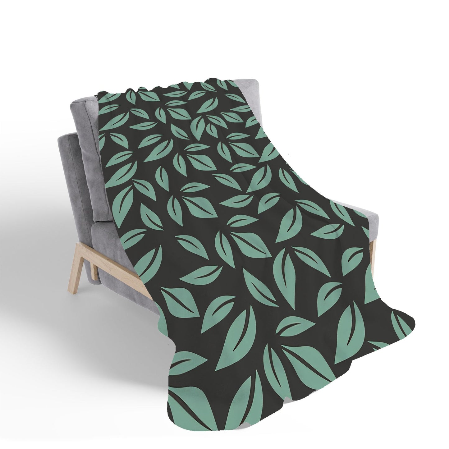 Delicate Leaf Sherpa Blanket