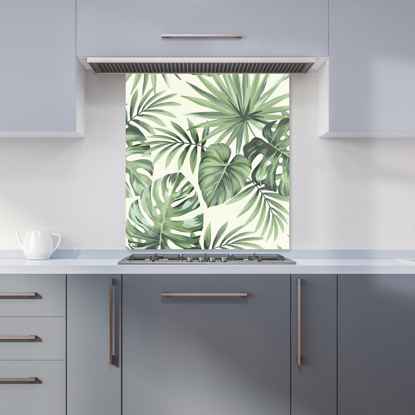 Exotic Palm Leaves Kitchen Splashback