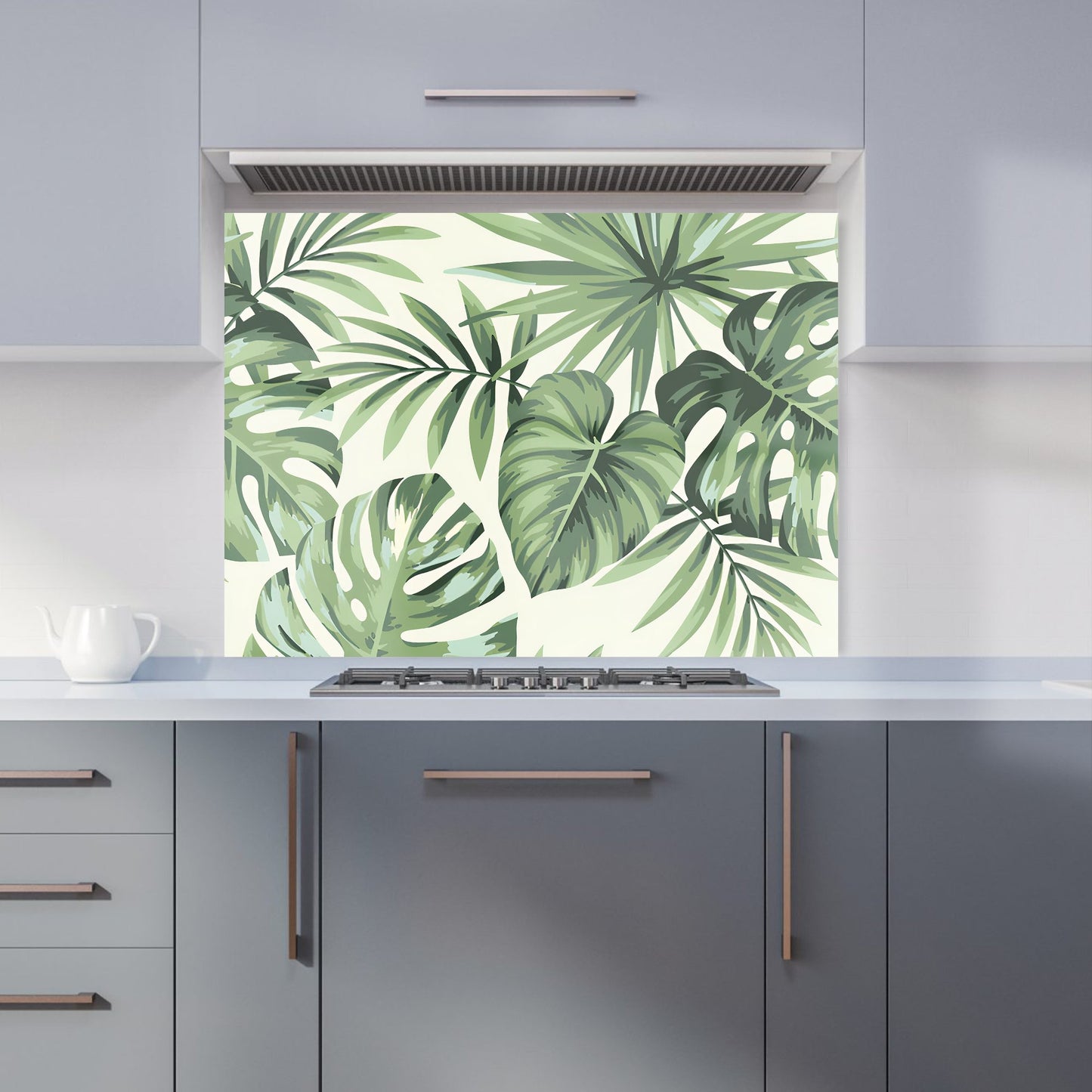 Exotic Palm Leaves Kitchen Splashback