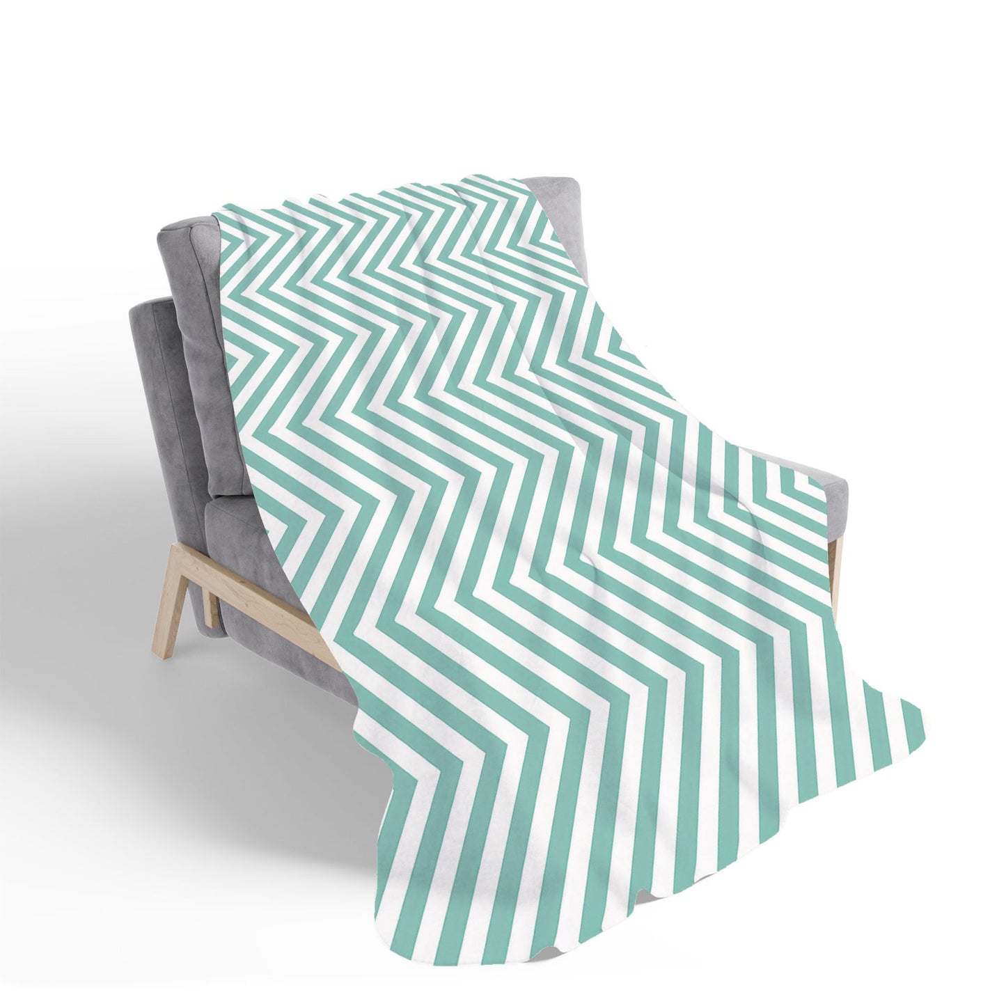 Geometric Chevron Pattern Sherpa Blanket